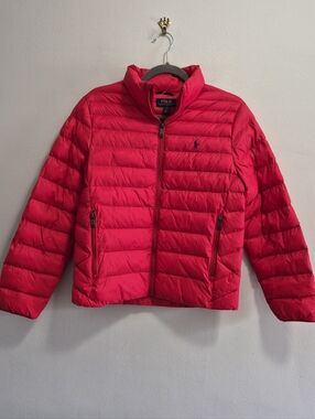 Polo Ralph Lauren Kids Red Puffer Coat Size Large 14-16